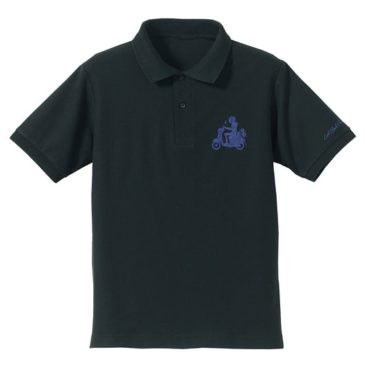 Yurucamp Season 3 Bike Shima Rin One Point Embroidery Polo Shirt Black (S Size) - wholesale anime mini figures