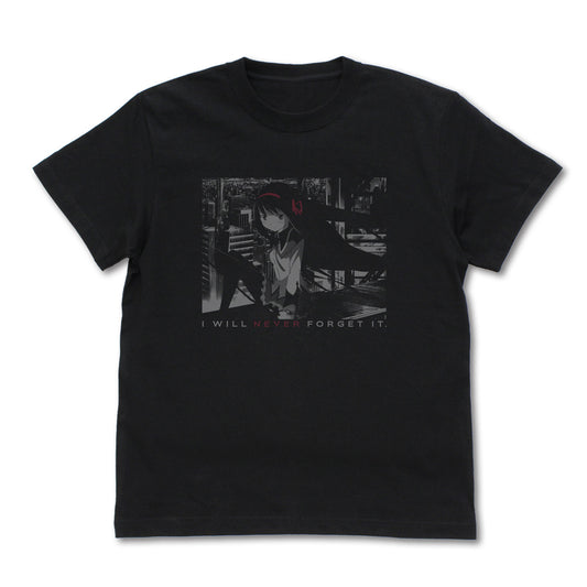 Puella Magi Madoka Magica the Movie New Feature: Rebellion Akemi Homura Photo T-shirt Black (XL Size) - anime figure wholesale supplier