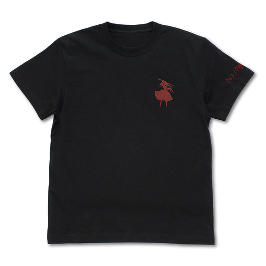 Date A Live V Tokisaki Kurumi One Point Embroidery T-shirt Black (XL Size) - Yale figures wholesale