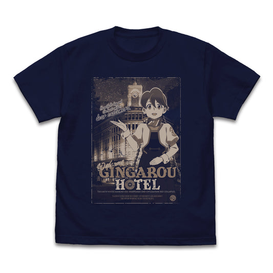 Apocalypse Hotel Yachiyo Poster T-shirt Navy (S Size) — bulk anime toys for retailers USA