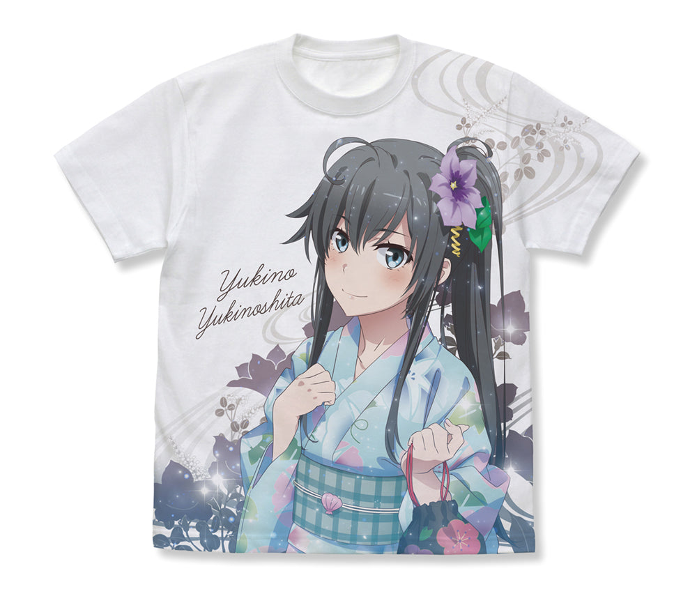 Yahari Ore no Seishun Love-come wa Machigatteiru. Kan Yukinoshita Yukino Full Graphic T-shirt White (XL Size) — import anime figures wholesale from Japan