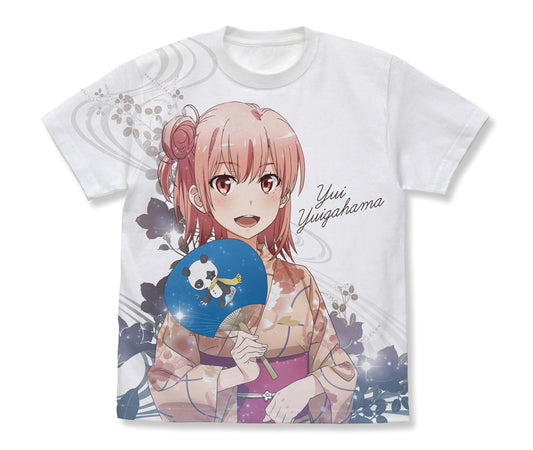 Yahari Ore no Seishun Love-come wa Machigatteiru. Kan Yuigahama Yui Full Graphic T-shirt White (M Size) — bulk anime toys for retailers USA