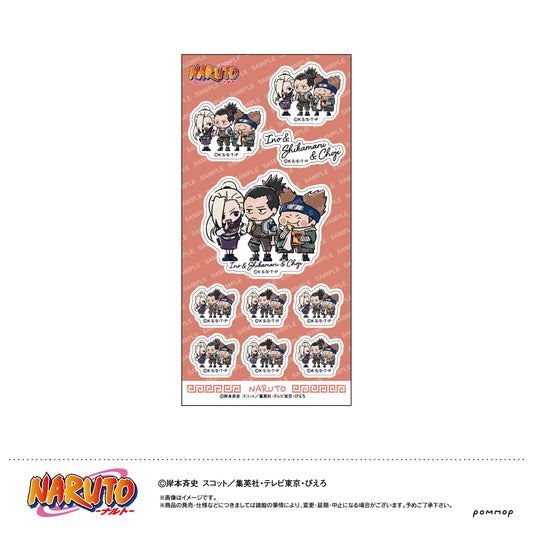NARUTO Sticker -Yuru Style mini- H Ino & Shikamaru & Choji - Japanese anime figures bulk supplier USA