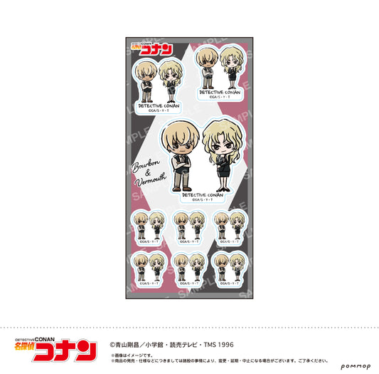Detective Conan Sticker -Yuru Style mini Vol. 4- I Bourbon & Vermouth - anime store wholesale supplier
