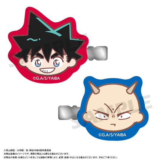 YAIBA: Samurai Legend Yurukoro Face Hair Clip Set A Kurogane Yaiba & Onimaru Takeshi — anime collectibles bulk distributor
