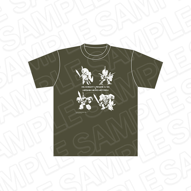 Mashin Hero Wataru x NG Knight Lamune & 40 T-shirt Army Green (XL Size) - wholesale anime merchandise