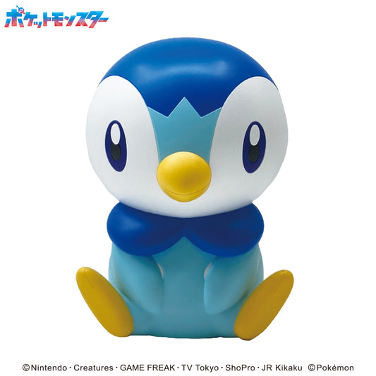 Pokemon Soft Vinyl Time Series ST-12CB Pokemon Coin Bank (2025) Piplup — import anime figures wholesale from Japan