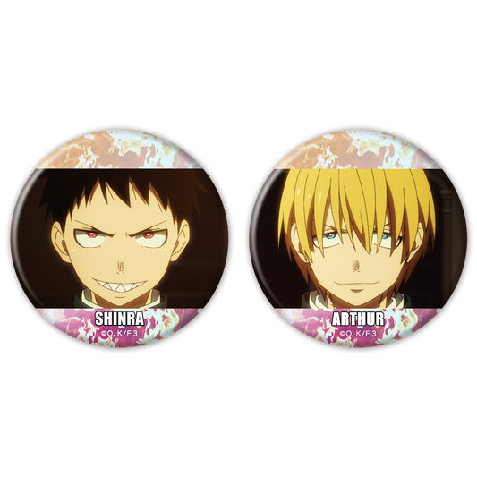 Fire Force Season 3 Aurora Can Badge 2 Set Shinra Kusakabe & Arthur Boyle - anime figures wholesale