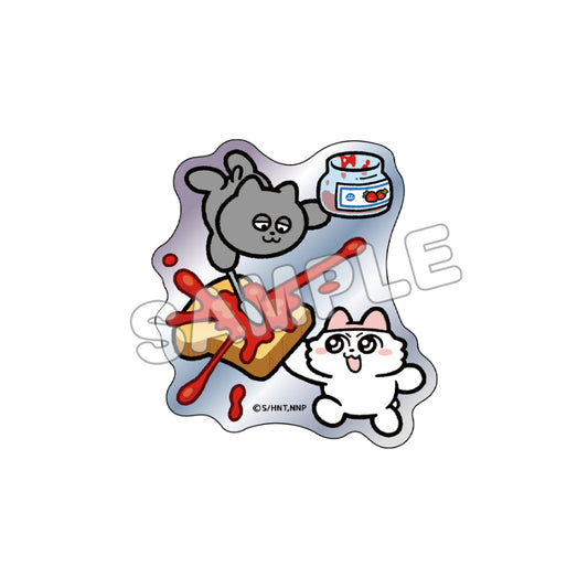 Nmeneko Hologram Die-cut Sticker Strawberry Jam Toast - anime display figures wholesale
