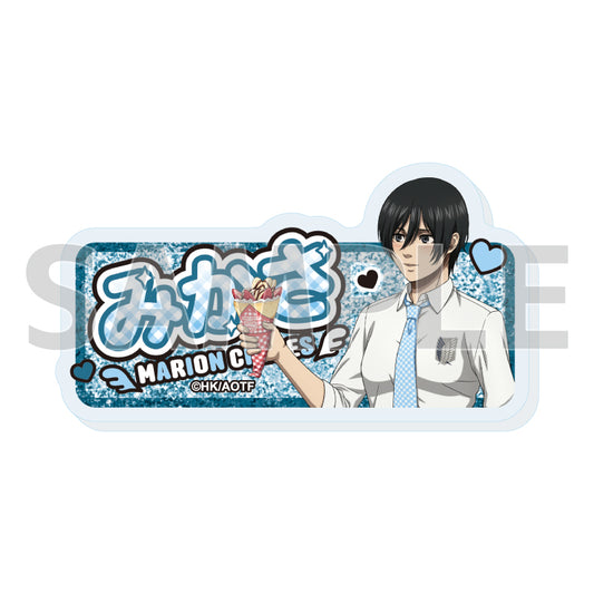 Name Acrylic Plate Badge Attack on Titan The Final Season 02 Mikasa Ackerman (Original Illustration) — anime collectibles bulk distributor
