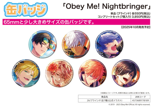 Can Badge Obey Me! Nightbringer 26 Official Illustration - ConoFig wholesale supplier