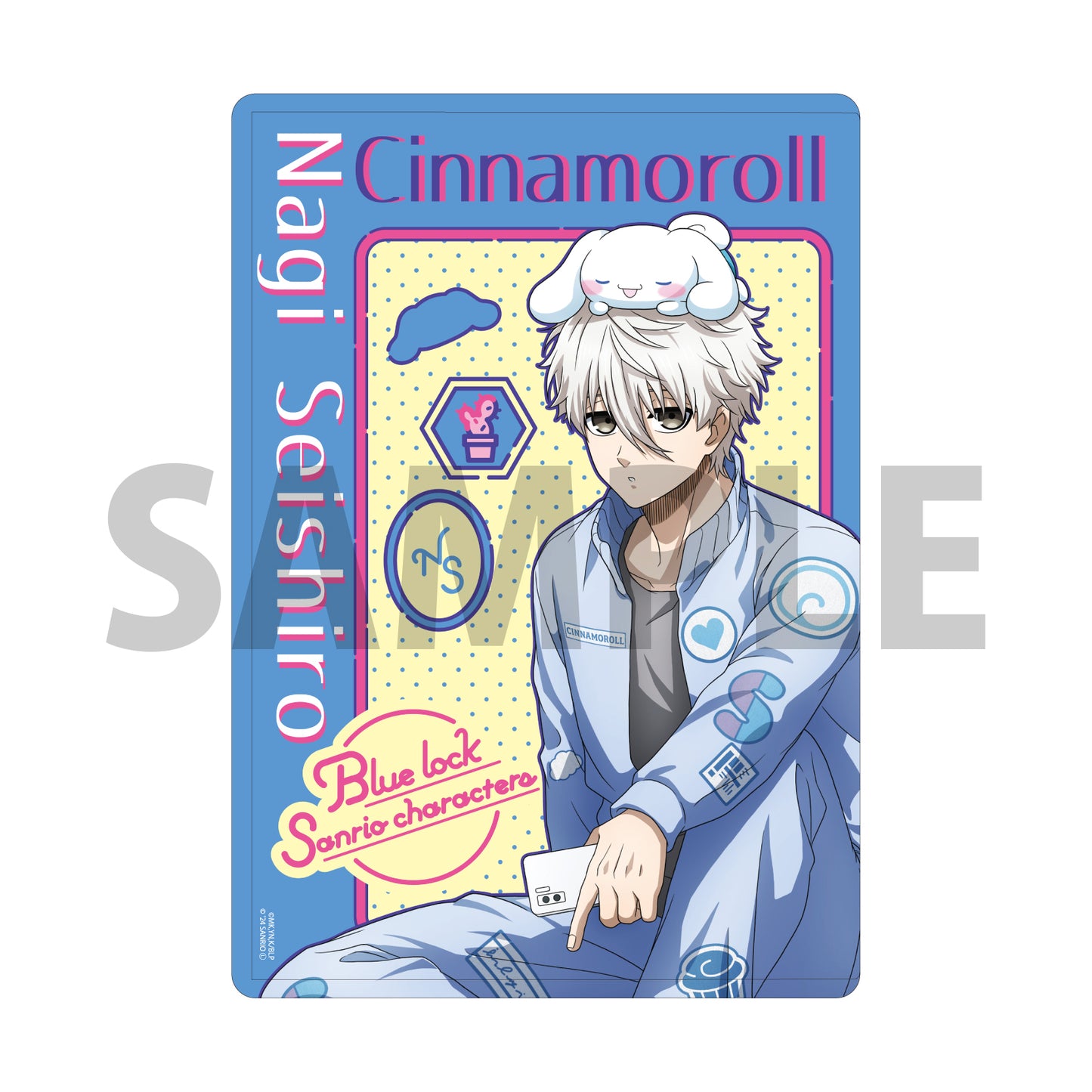 Chara Clear Case Blue Lock x Sanrio Characters 12 Nagi Seishiro x Cinnamoroll (Collaboration Illustration) — where to buy anime figures wholesale USA