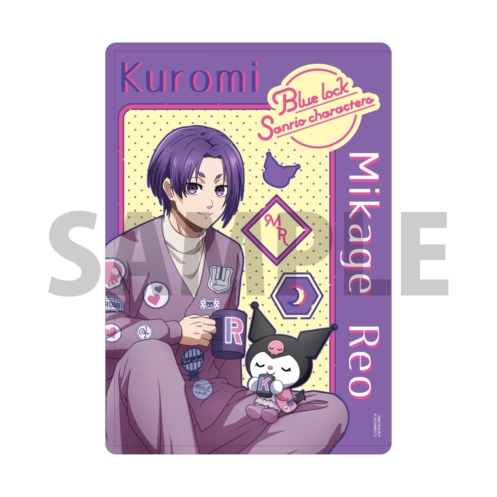 Chara Clear Case Blue Lock x Sanrio Characters 13 Mikage Reo x Kuromi (Collaboration Illustration) — anime figures wholesale near me