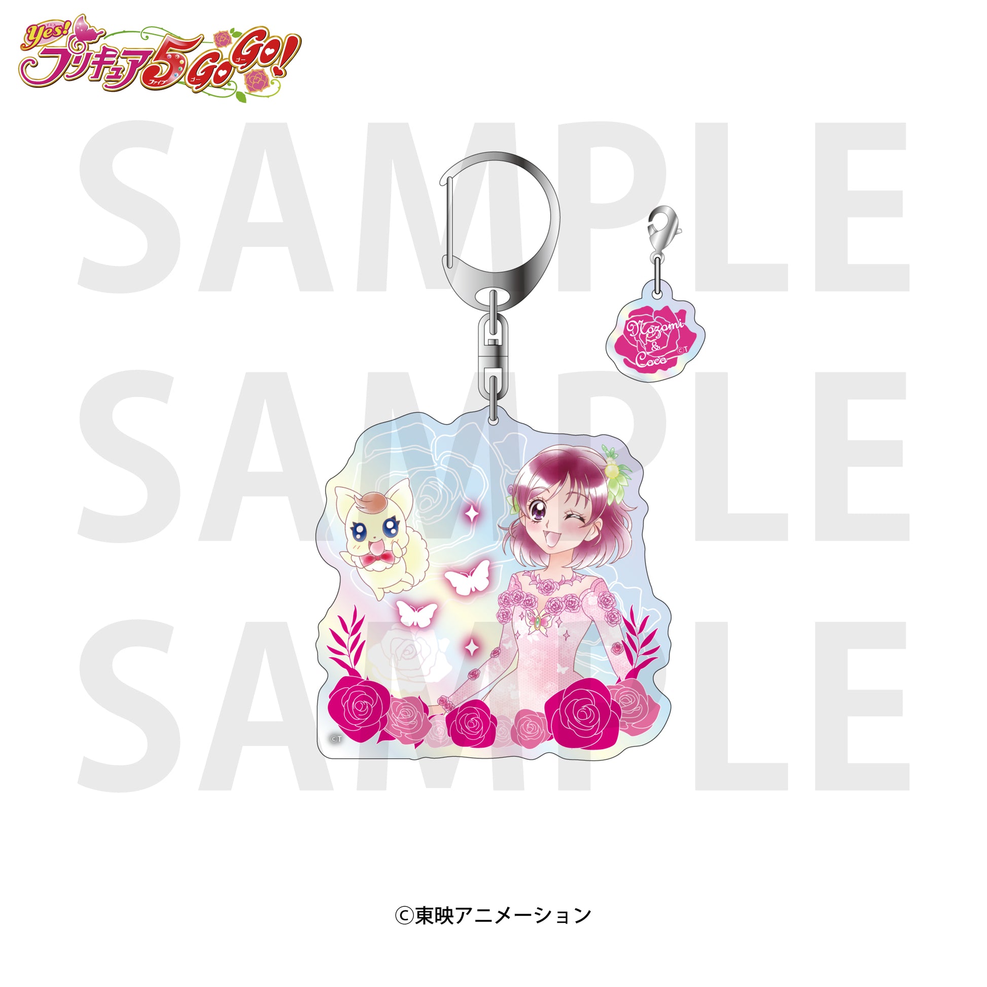 Yes! PreCure 5 GoGo! Aurora Acrylic Key Chain Yumehara Nozomi & Coco — anime keychains wholesale