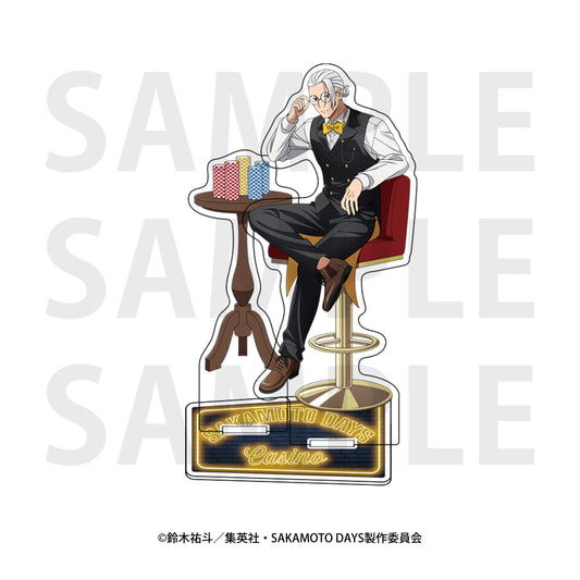 Sakamoto Days Acrylic Stand Original Illustration Life-size Casino Dealer Sakamoto Taro B — anime acrylic stand wholesale