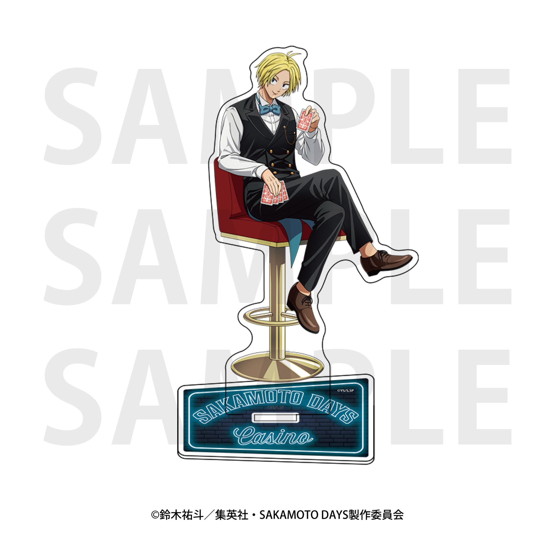 Sakamoto Days Acrylic Stand Original Illustration Life-size Casino Dealer Asakura Shin — anime acrylic stand wholesale