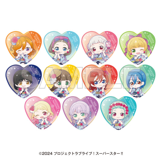Love Live! Superstar!! Yumeguri Time with Liella! Trading Mini Character Heart Can Badge - anime model kits wholesale