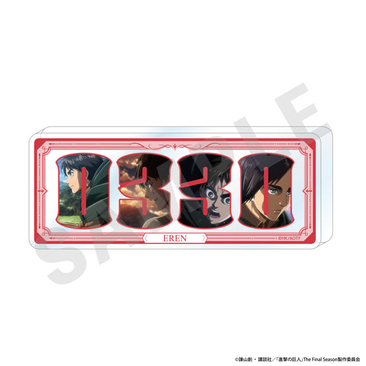 Attack on Titan Number Acrylic Plate Eren — bulk anime toys for retailers USA
