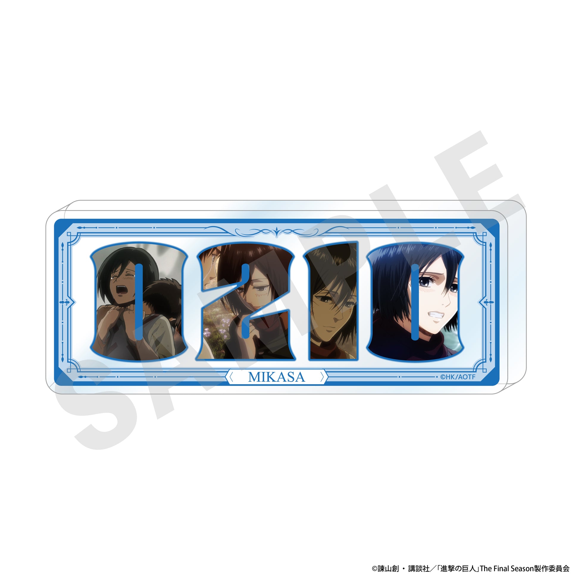 Attack on Titan Number Acrylic Plate Mikasa — import anime figures wholesale from Japan