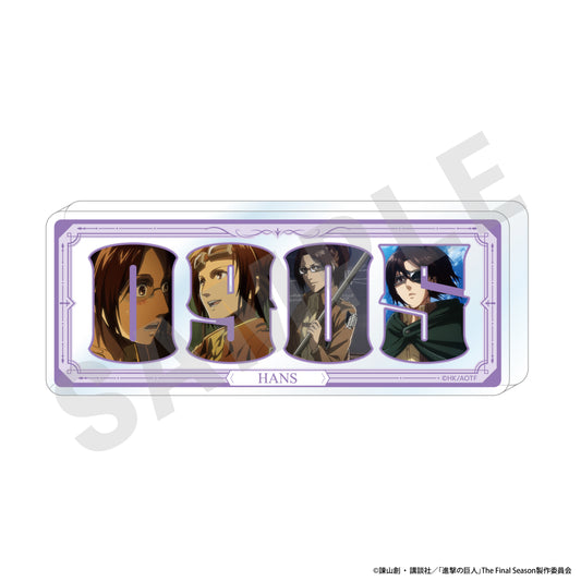 Attack on Titan Number Acrylic Plate Hans — anime store wholesale supplier