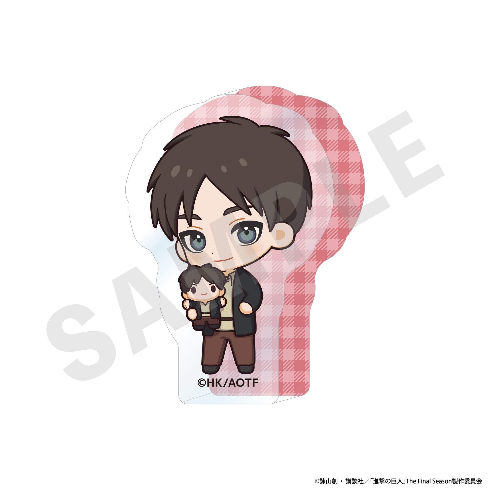 Attack on Titan Mini Chara Hug Series Mini Die-cut Acrylic Block Eren — import anime figures wholesale from Japan