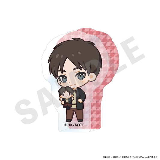 Attack on Titan Mini Chara Hug Series Mini Die-cut Acrylic Block Eren — import anime figures wholesale from Japan