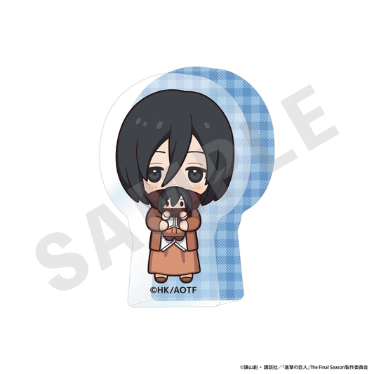 Attack on Titan Mini Chara Hug Series Mini Die-cut Acrylic Block Mikasa — anime collectibles bulk distributor