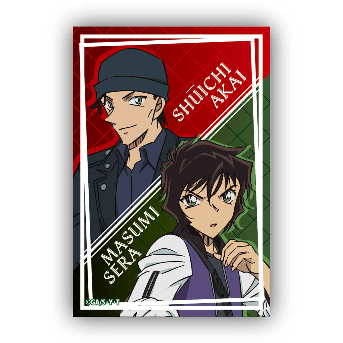 Detective Conan Square Can Badge Vol. 3 Akai Shuichi & Sera Masumi — bulk anime toys for retailers USA