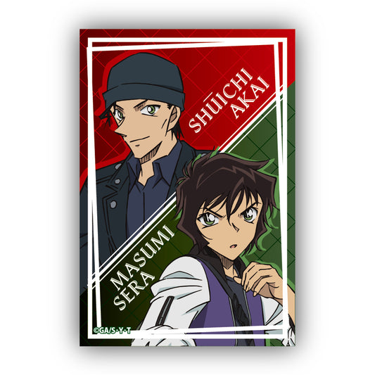 Detective Conan Square Can Badge Vol. 3 Akai Shuichi & Sera Masumi — bulk anime toys for retailers USA