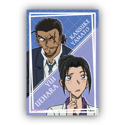 Detective Conan Square Can Badge Vol. 3 Yamato Kansuke & Uehara Yui — anime collectibles bulk distributor