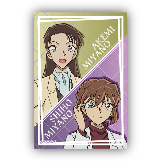 Detective Conan Square Can Badge Vol. 3 Miyano Shiho & Miyano Akemi — best anime merchandise wholesaler USA