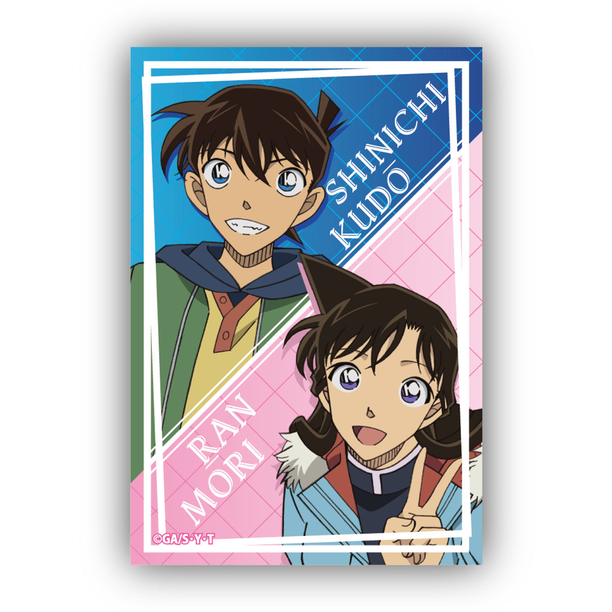 Detective Conan Square Can Badge Vol. 4 Kudo Shinichi & Mori Ran — best anime merchandise wholesaler USA