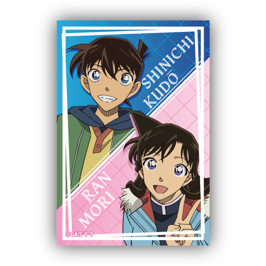 Detective Conan Square Can Badge Vol. 4 Kudo Shinichi & Mori Ran — best anime merchandise wholesaler USA