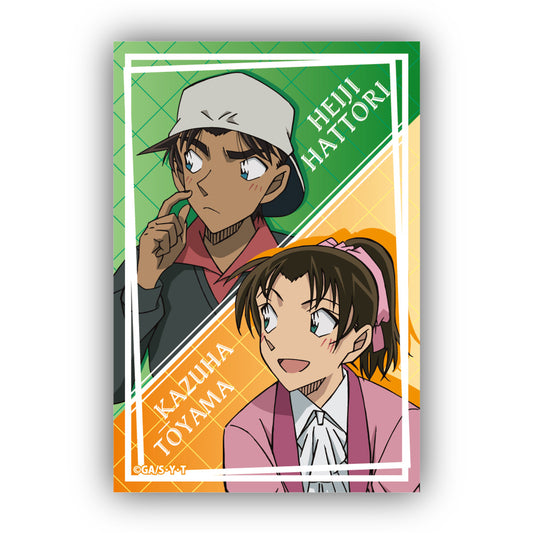 Detective Conan Square Can Badge Vol. 4 Hattori Heiji & Toyama Kazuha — anime figure wholesale price list