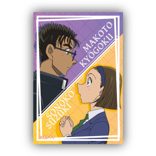 Detective Conan Square Can Badge Vol. 4 Kyogoku Makoto & Suzuki Sonoko — import anime figures wholesale from Japan