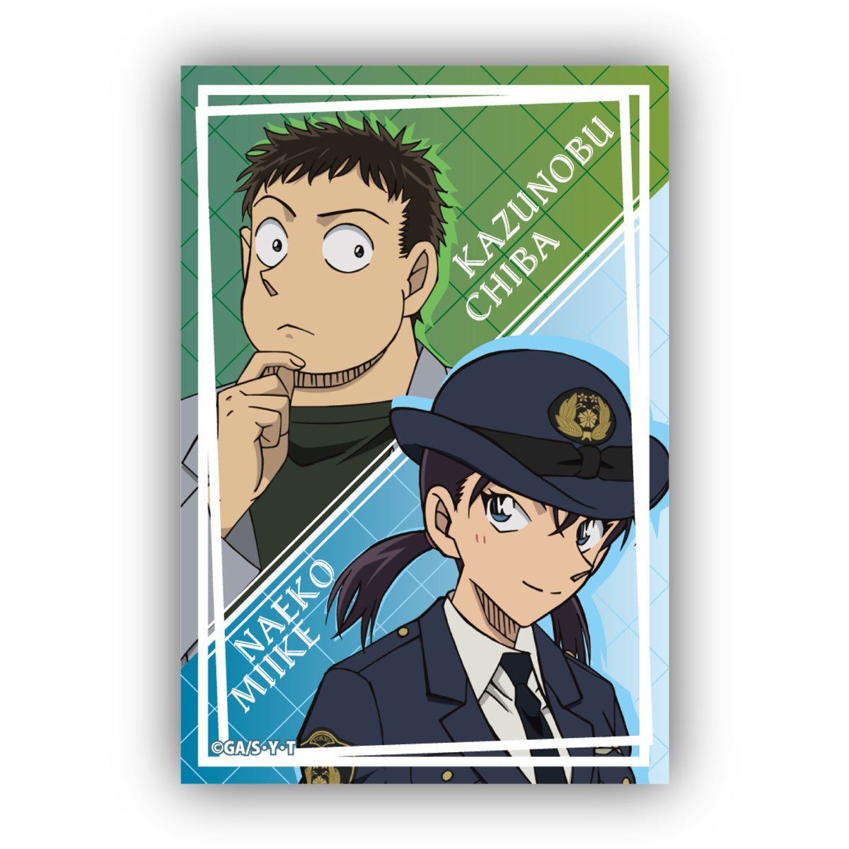 Detective Conan Square Can Badge Vol. 4 Chiba Kazunobu & Miike Naeko — anime figure dropshipping supplier