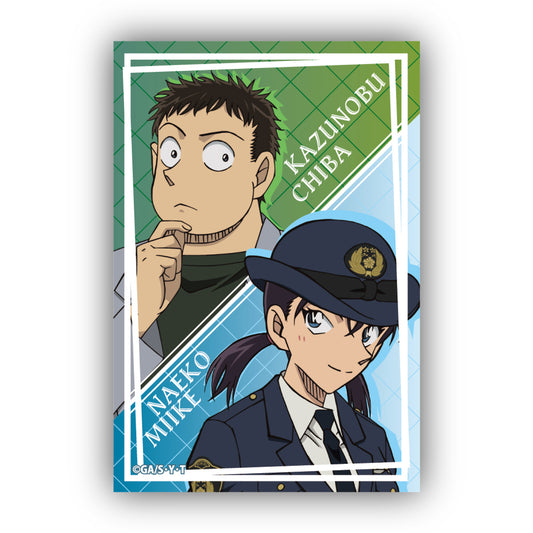 Detective Conan Square Can Badge Vol. 4 Chiba Kazunobu & Miike Naeko — anime figure dropshipping supplier
