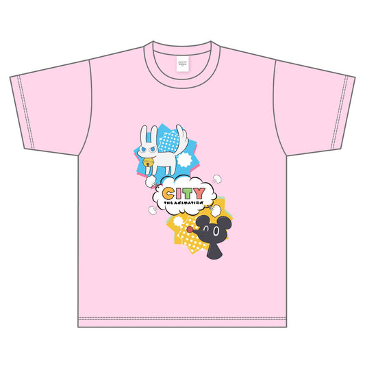 CITY THE ANIMATION T-shirt A Pink (M Size) - wholesale anime plush toys