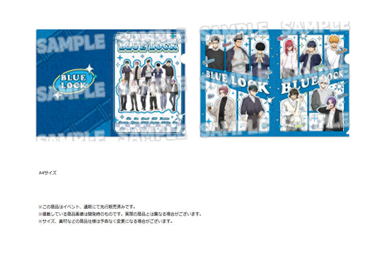 Blue Lock Original Illustration Clear File Set Denim Coordinate Ver. — bulk anime toys for retailers USA