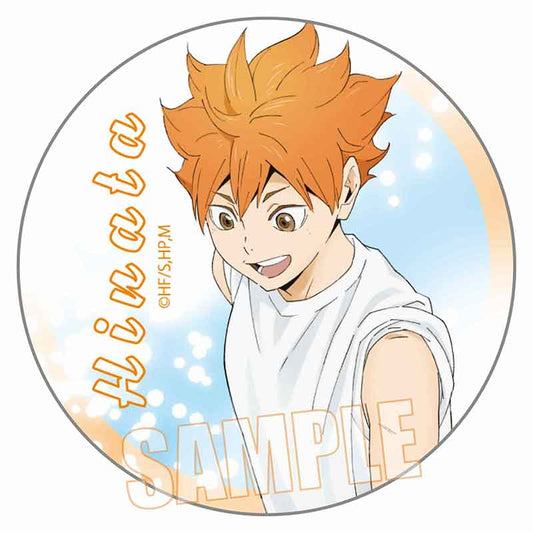 Can Badge Haikyu!! Hinata Shoyo Pool Cleaning Ver. — best anime merchandise wholesaler USA