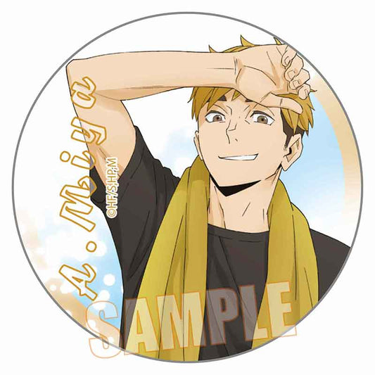Can Badge Haikyu!! Miya Atsumu Pool Cleaning Ver. — where to buy anime figures wholesale USA