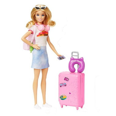 HJY18 バービー ドール＆ファッション ピンクのりょこうセット
