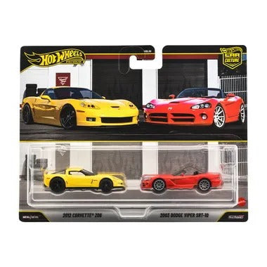 JHW54 ホットウィール プレミアム2パック 2012 コルベット Z06 / 2003 ダッジバイパー SRT-10