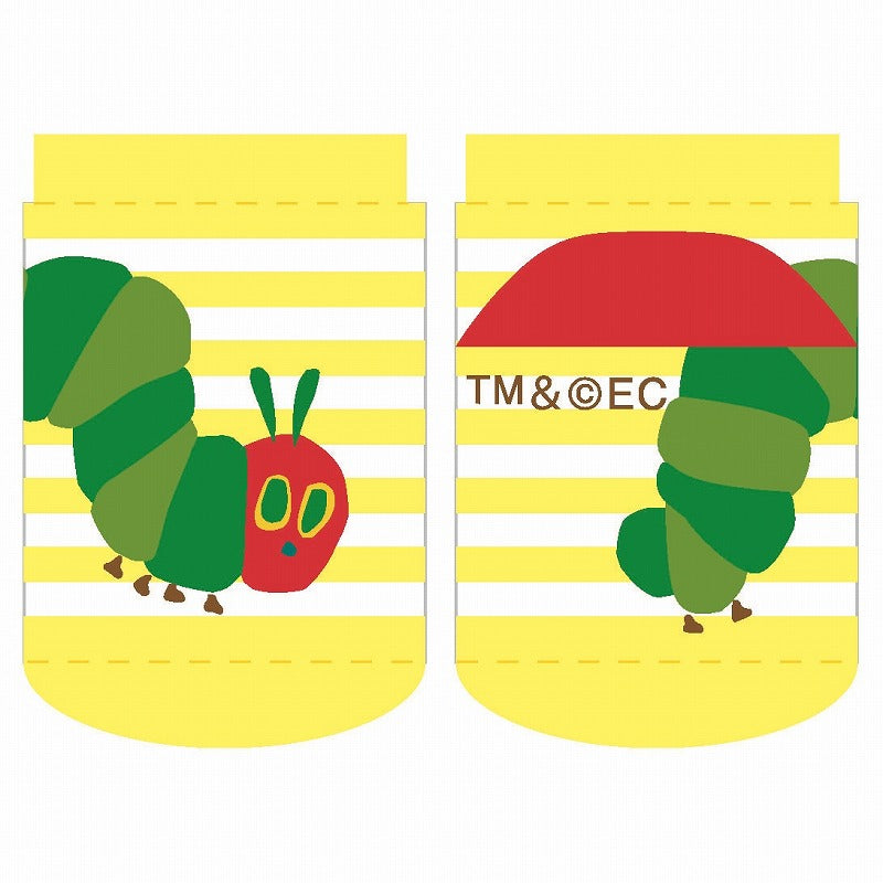 はらぺこあおむし  ベビーソックス　ハラペコアオムシ　ボーダー　ＹＥ