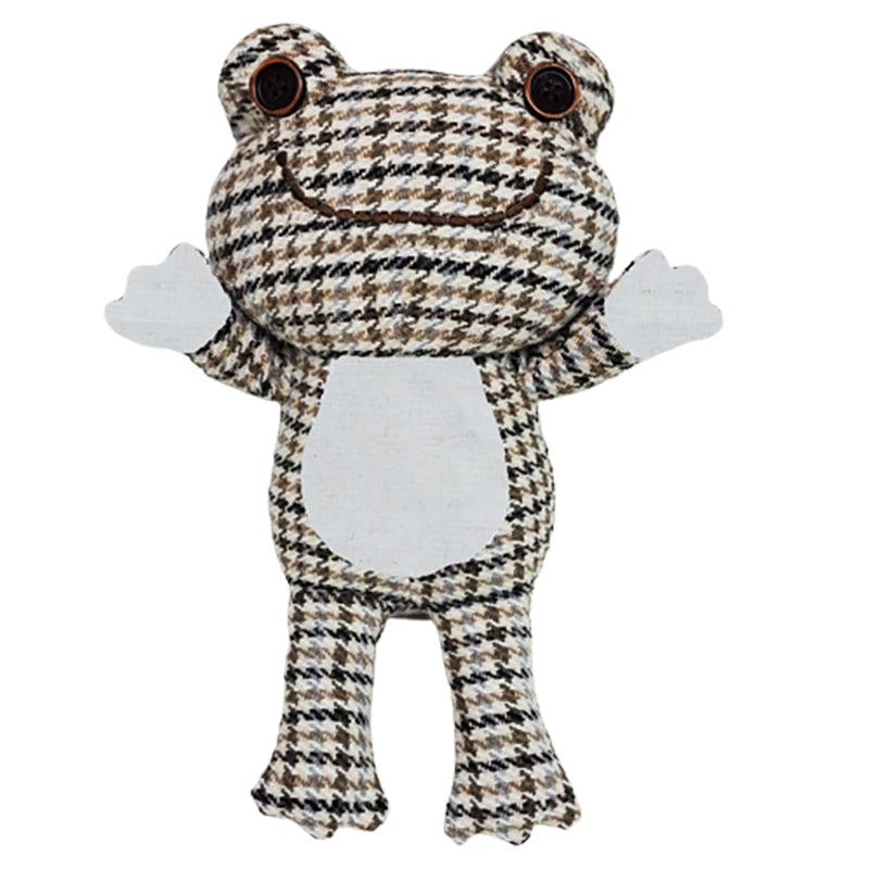 ピクルス ブラウンチェック ハグぬいぐるみ