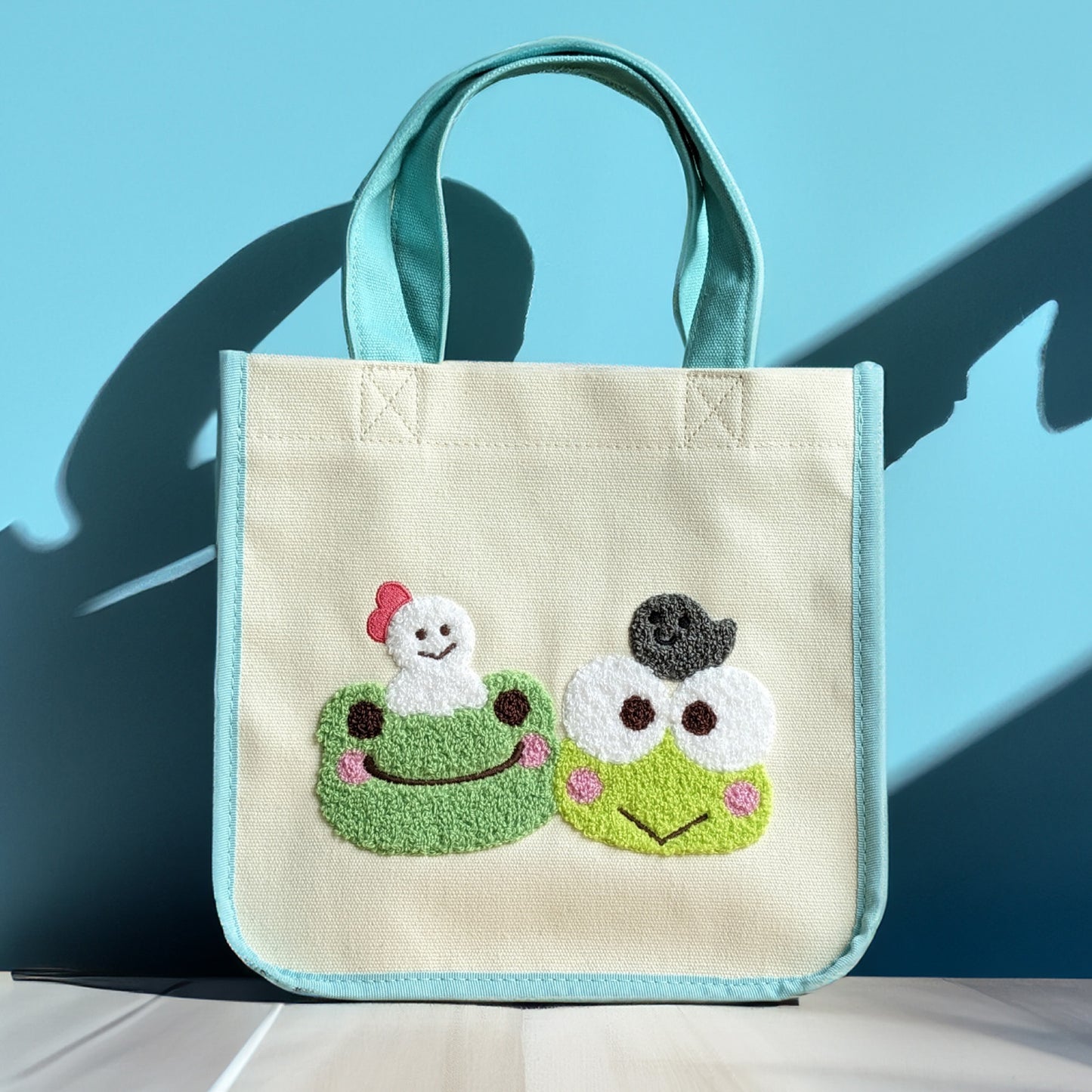けろけろけろっぴ×ピクルス マチ付きミニトート