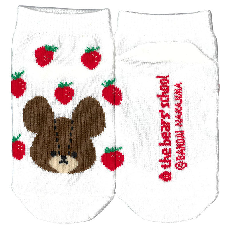 くまのがっこう イチゴ キッズソックス ＷＨ