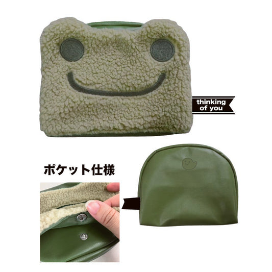ピクルス もこフェイス ラウンドポーチ
