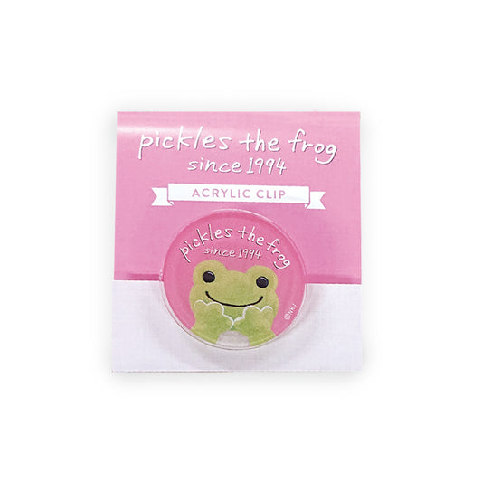 かえるのピクルス アクリルクリップ Puffy green ピンク (株)ジェイ・エム