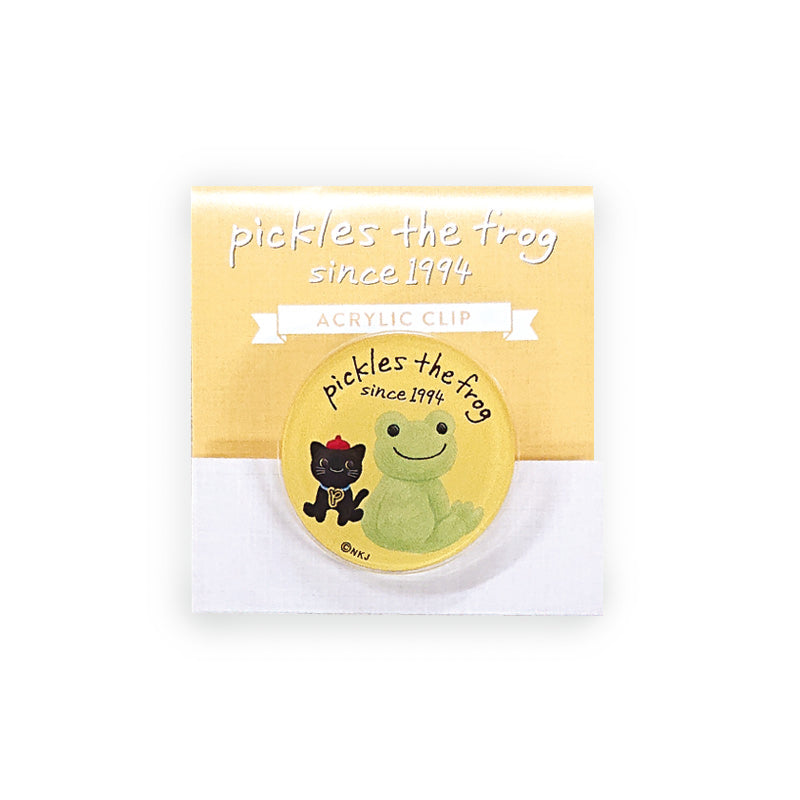 かえるのピクルス アクリルクリップ Puffy green イエロー (株)ジェイ・エム